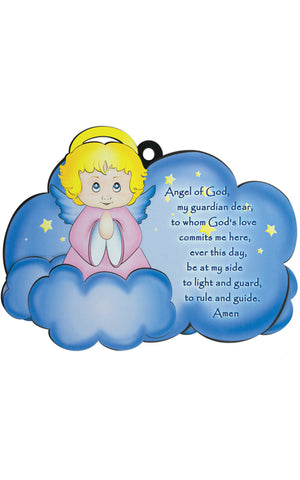 Girl- Angel of God Prayer Wall Plaque