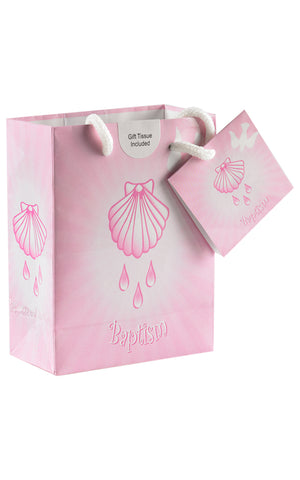 Pink- Baptism Gift Bag (Pack of 12)