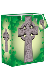 Irish Shamrock and Celtic Cross Gift Bag (Pack of 12)