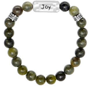 Connemara Marble Bracelet with Silver Plated Joy