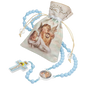 Children's Guardian Angel Gift Set with blue rosary and pouch