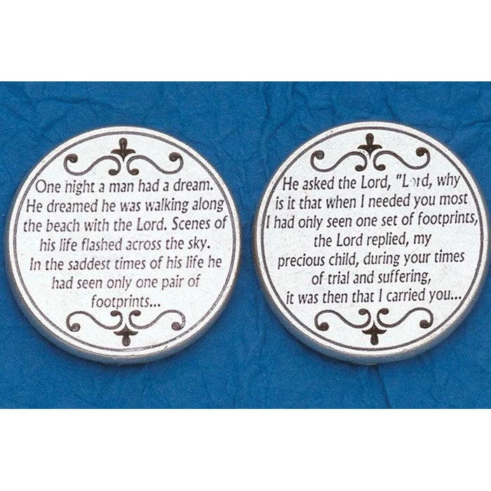 Footprints in the Sand - Pocket token. Made in Italy
