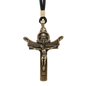 Holy Trinity Necklace - Antique Gold on Black Cord