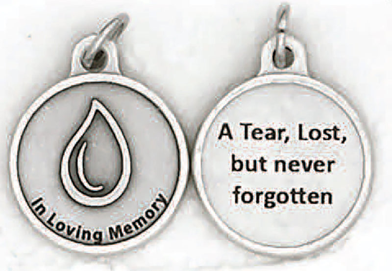In Loving Memory - A Tear Lost, but never forgotten Round Medal