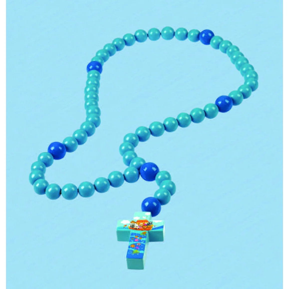 Noah's Ark Large Baby Rosary with Painted Beads