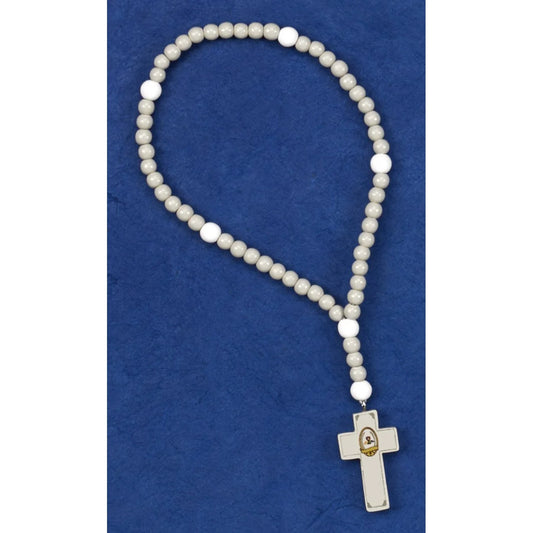 Small Stretch Painted Wood Rosary - First Communion