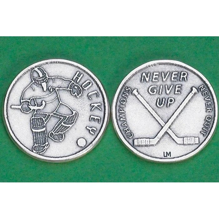 Sports Token with Hockey Player - With God all Things are Possible