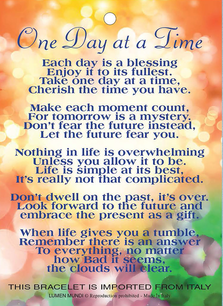One Day at a Time Bracelet with Card