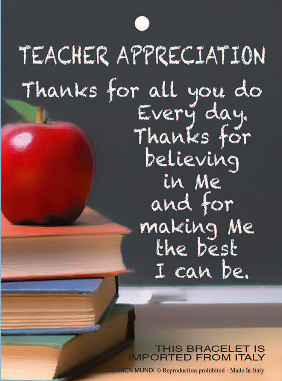 Teacher Appreciation Bracelet with Card