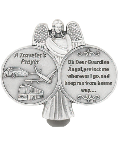 A Traveler's Prayer to Guardian Angel Visor Clip