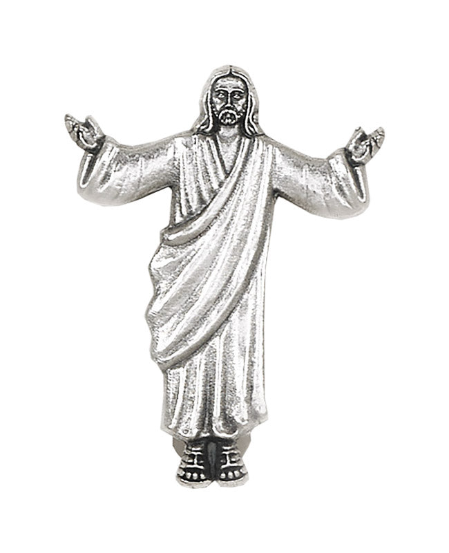 Silver Tone- Risen Christ Visor Clip