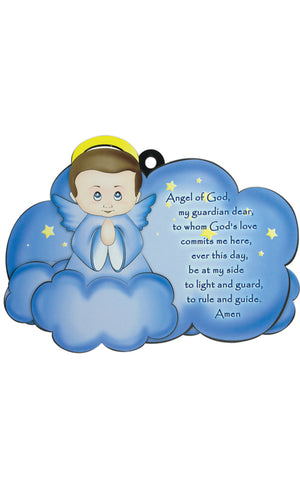 Boy- Angel of God Prayer Wall Plaque